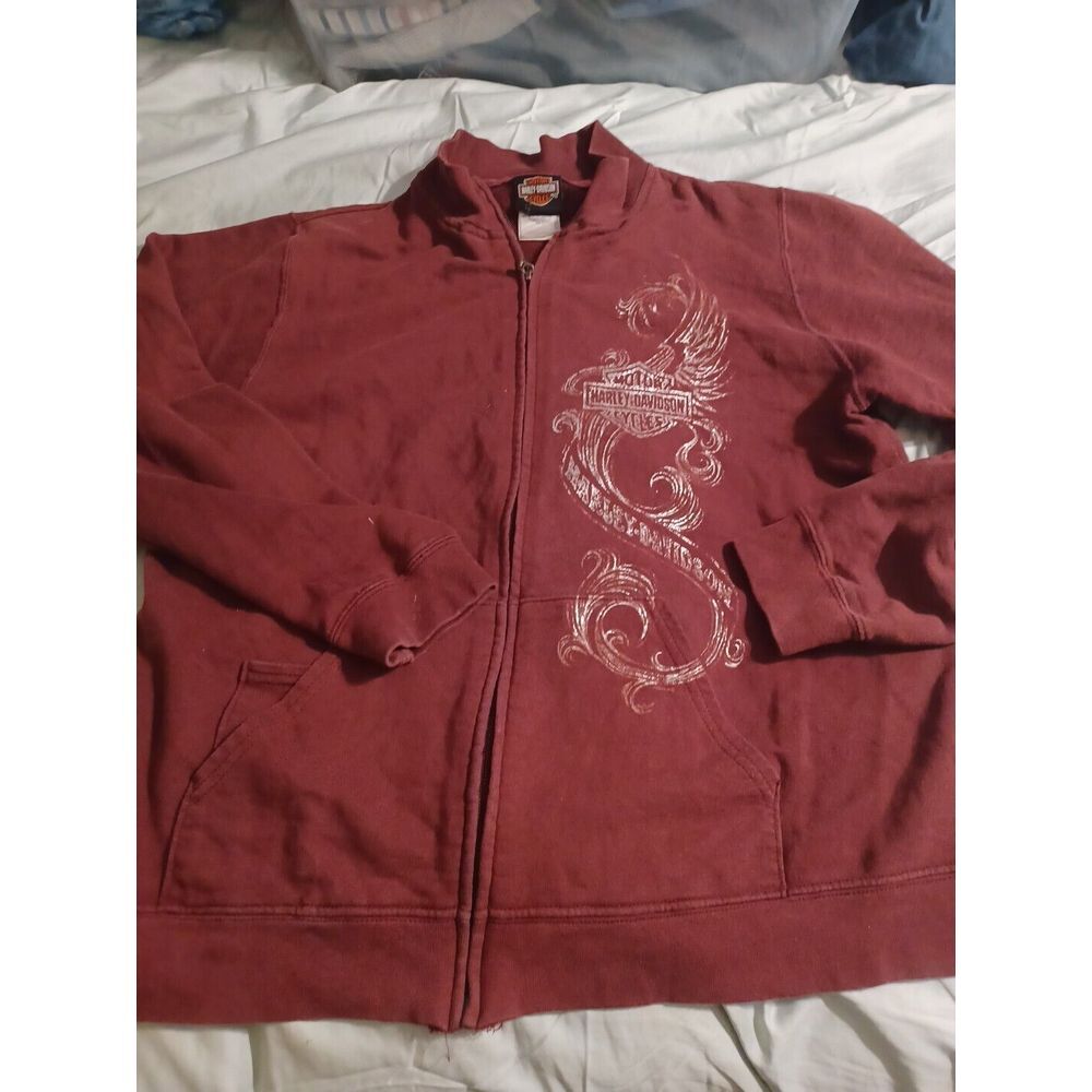 Harley-Davidson Red Zip-Up Hoodie